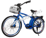 Newport Elite Electric Beach Cruiser Bicycle Lithium Powered Bike