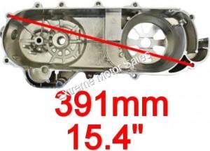 50cc Scooter 4-stroke QMB139 Chrome CVT Cover Longcase