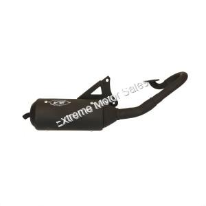 YMS V8 performance 2 Stroke exhaust Yamaha Jog Scooter flat black finish