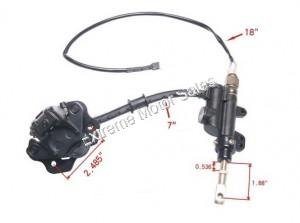 Mini ATV Rear Hydraulic Brake Assembly Caliper Master Cylinder