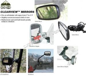 ATV Tek (UTVMIRCTR) Stable Clearview UTV Mirror for Utility Vehicles