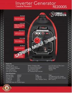 The Red-E-Power RE2000iS Inverter Portable Generator Gas 2000 Watt