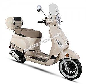 Amigo Avenza 150cc Scooter with Windshield, Trunk, USB, White Wall Tires