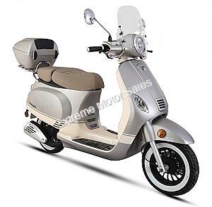 Amigo Avenza 150cc Scooter with Windshield, Trunk, USB, White Wall Tires