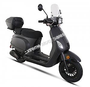 Amigo Avenza 150cc Scooter with Windshield, Trunk, USB, White Wall Tires