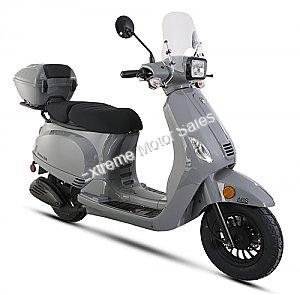 Amigo Avenza 150cc Scooter with Windshield, Trunk, USB, White Wall Tires