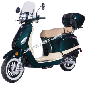 Amigo Avenza 50cc Scooter with USB, Windshield, Trunk, White wall