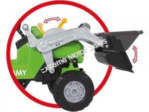 Big Jimmy Loader plus Trailer Tractor Pedal Power Kids Toy