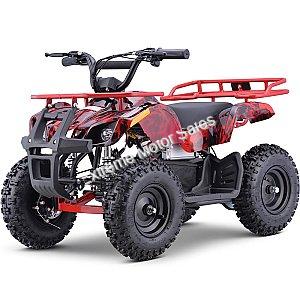 MotoTec 36v 500w Sonora Kids Electric Mini ATV Red Flame