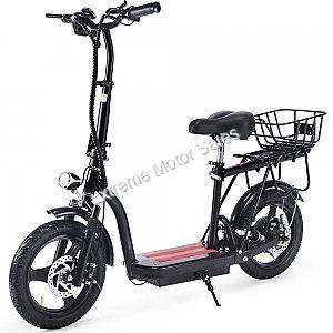 MotoTec Cruiser 48v 350w Lithium Electric Scooter with Basket