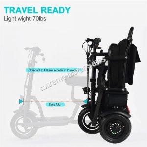 MotoTec Folding Mobility Electric Trike 48v 700w Dual Motor Lithium