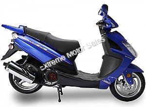 Hawkeye PMZ150-3C 150cc Gas Scooter Metallic Blue