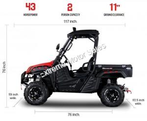 BMS Ranch Pony 700 EFI 2S 4x4 UTV Utility Vehicle Side X Side 43HP