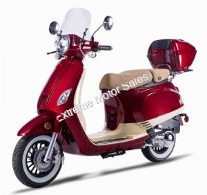 Amigo Avenza 50cc Scooter with USB, Windshield, Trunk, White wall