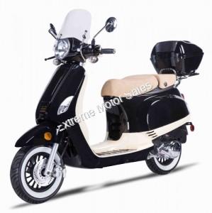 Amigo Avenza 50cc Scooter with USB, Windshield, Trunk, White wall