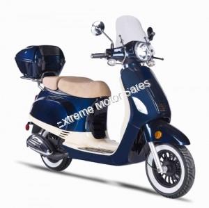 Amigo Avenza 50cc Scooter with USB, Windshield, Trunk, White wall