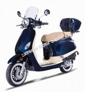 Amigo Avenza 50cc Scooter with USB, Windshield, Trunk, White wall