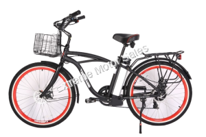 Newport Elite Electric Beach Cruiser Bicycle Lithium Powered Bike