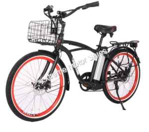 Newport Elite Electric Beach Cruiser Bicycle Lithium Powered Bike