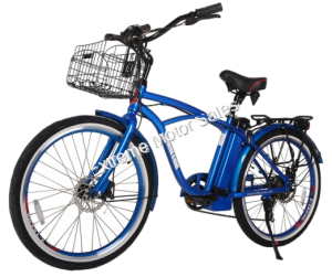 Newport Elite Electric Beach Cruiser Bicycle Lithium Powered Bike