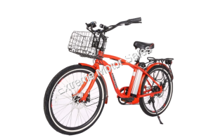 Newport Elite Electric Beach Cruiser Bicycle Lithium Powered Bike