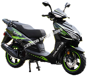 Italica Rayo 150cc Scooter Black Green