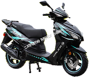 Italica Rayo 150cc Scooter Black Turquoise